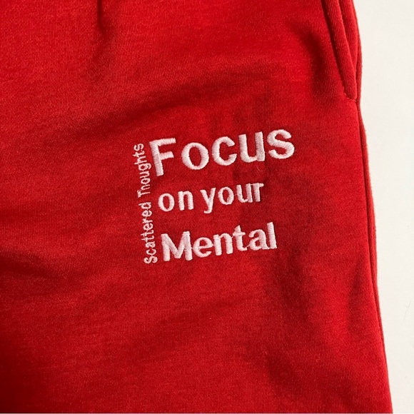 SCATTERED THOUGHTS “Focus on Your Mental” mental health awareness jogger sweats - Picture 3 of 7